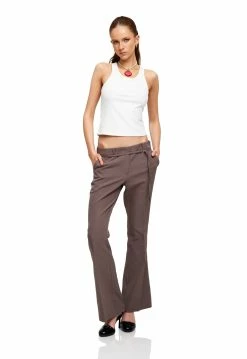 Lioness US Shopify CRAWFORD PANT - PLUM -Lioness Sales Shop LT88 657 1 WHITE LB88 523 PLUM 1