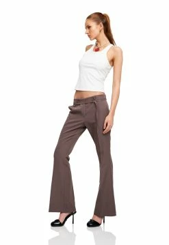 Lioness US Shopify CRAWFORD PANT - PLUM -Lioness Sales Shop LT88 657 1 WHITE LB88 523 PLUM 8