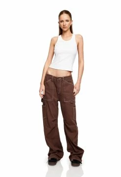 Lioness US Shopify MIAMI VICE PANT - CHOCOLATE -Lioness Sales Shop LT88 657 1WHITE LB88 381 17CHOCOLATE1