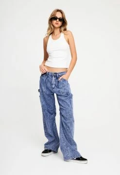 Lioness US Shopify MIAMI VICE PANT - BLUE DENIM -Lioness Sales Shop LT88 657 1WHITE LB88 381 1BLUEDENIM3