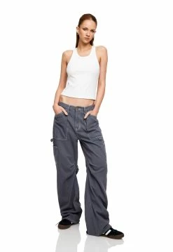 Lioness US Shopify MIAMI VICE PANT - SLATE 5 Lioness US Shopify MIAMI VICE PANT - SLATE -Lioness Sales Shop LT88 657 1WHITE LB88 381 1SLATE3