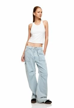 Lioness US Shopify MIAMI VICE PANT - DENIM BLUE -Lioness Sales Shop LT88 657 1WHITE LB88 381 7DENIMBLUE4