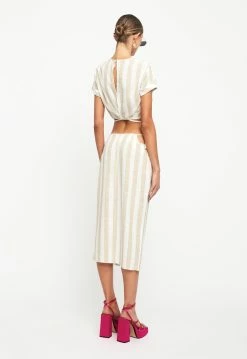 Lioness US Shopify FAZIO MIDI SKIRT - NUDE PINSTRIPE -Lioness Sales Shop LT88 718 1 LB88 490 1NUDESTRIPE9 47321779 d7a5 43eb bad4 12051985b572