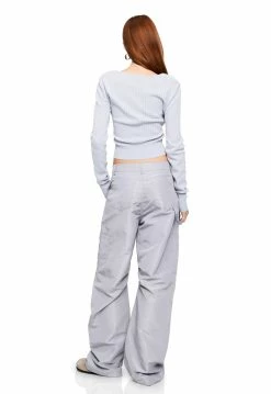 Lioness US Shopify RESURGANCE CROP CARDI - LIGHT GREY PINSTRIPE -Lioness Sales Shop LT88 735 1LIGHTGREYPINSTRIPE LB88 381 10GREY12