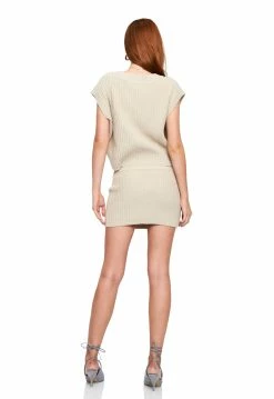 Lioness US Shopify SADDLE KNIT MINI - BEIGE -Lioness Sales Shop LT88 737 BEIGE LB88 492 2 BEIGE 6