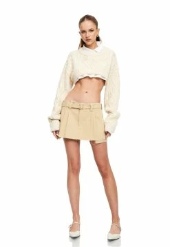 Alternative view of Lioness US Shopify SONNY KNIT CROP - CREAM