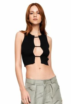 Lioness US Shopify RESURGANCE CROP - BLACK -Lioness Sales Shop LT88 742 BLACK
