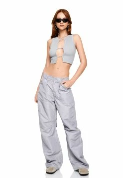 Lioness US Shopify RESURGANCE CROP - GREY -Lioness Sales Shop LT88 742 GREY LB88 381 10 GREY 3
