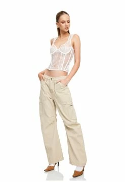 Lioness US Shopify SOME LIKE IT HOT LACE CORSET - GHOST WHITE -Lioness Sales Shop LT88 744GHOSTWHITE LB88 381 1BEIGE3