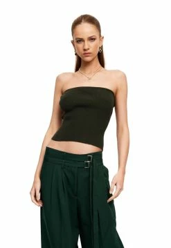 Lioness US Shopify GIRL IN LOVE TUBE TOP - JUNGLE GREEN -Lioness Sales Shop LT88 759JUNGLEGREEN LB88 551MOSS1