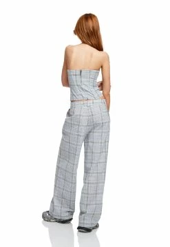 Lioness US Shopify SEBASTIAN PANT - BLUE PLAID -Lioness Sales Shop LT88 763 1 LB88 515 1 BLUE PLAID 10