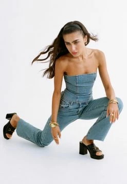 Lioness US Shopify CAMELIA FARHOODI X LIONESS - ROME PANT -Lioness Sales Shop LT88 763 3 LIGHT DENIM LB88 549 LIGHT DENIM 5