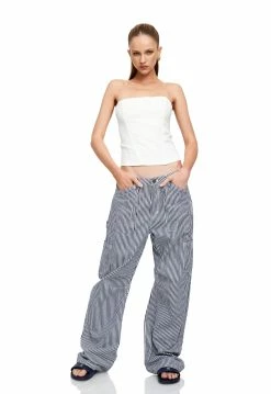 Lioness US Shopify MIAMI VICE PANT - NAVY PINSTRIPE -Lioness Sales Shop LT88 763SNOW LB88 381 5NAVYPINSTRIPE3