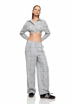 Alternative view of Lioness US Shopify SEVILLE CROP SHIRT - BLUE PLAID