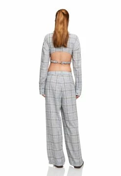 Lioness US Shopify SEVILLE CROP SHIRT - BLUE PLAID -Lioness Sales Shop LT88 764 1BLUEPLAID LB88 515 1BLUEPLAID6