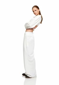 Alternative view of Lioness US Shopify SEVILLE CROP SHIRT - SNOW