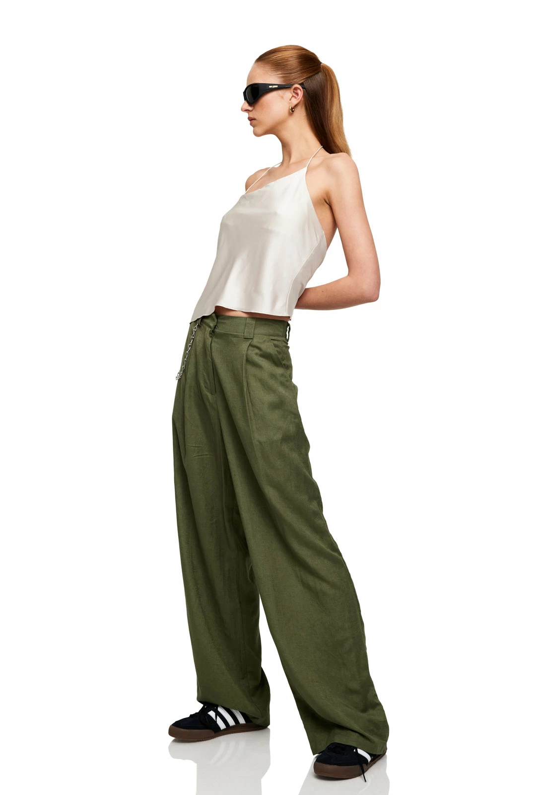 Lioness US Shopify SEBASTIAN PANT - KHAKI 2 Lioness US Shopify SEBASTIAN PANT - KHAKI - Image 2
