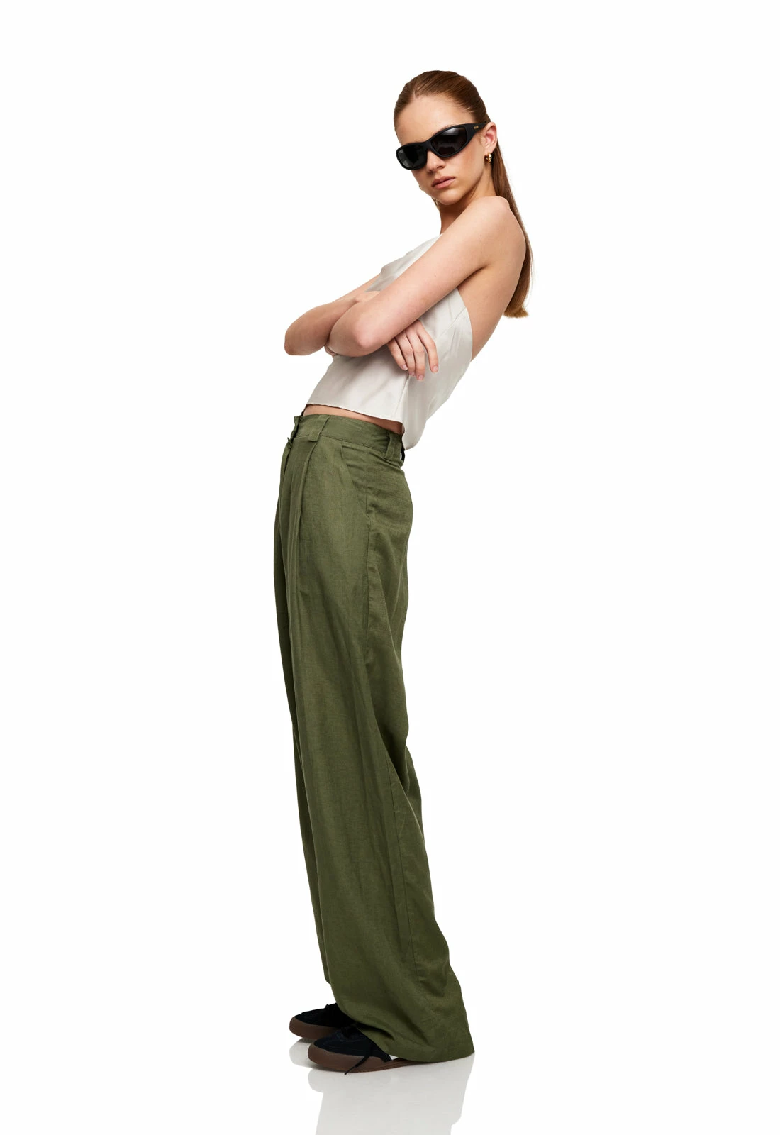 Lioness US Shopify SEBASTIAN PANT - KHAKI 3 Lioness US Shopify SEBASTIAN PANT - KHAKI - Image 3
