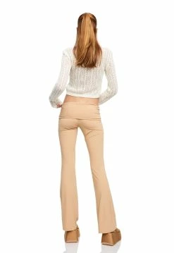 Lioness US Shopify SHADOWS LONG SLEEVE CROP - PARCHMENT -Lioness Sales Shop LT88 777PARCHMENT LB88 544LATTE8