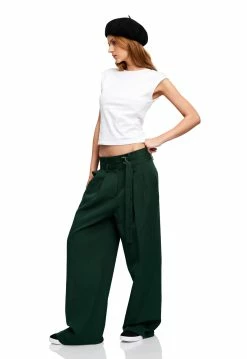 Lioness US Shopify GIGI BAGGY PANT - MOSS