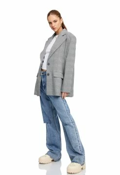 Lioness US Shopify EVANESCENCE BLAZER - GREY CHECK -Lioness Sales Shop LT88 790BABYPOWDER LB88 499DUKEBLUE LC88 549 2GREYCHECK6