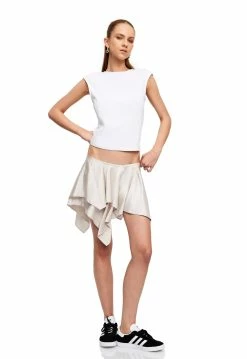 Lioness US Shopify TURLINGTON MINI SKIRT - EGGSHELL -Lioness Sales Shop LT88 790BABYPOWDER LB88 525EGGSHELL1