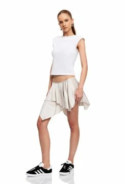 Lioness US Shopify TURLINGTON MINI SKIRT - EGGSHELL -Lioness Sales Shop LT88 790BABYPOWDER LB88 525EGGSHELL5