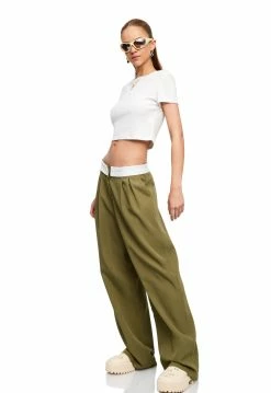 Lioness US Shopify CITY OF ANGELS PANT - JUNGLE GREEN -Lioness Sales Shop LT88 792BABYPOWDER LB88 508JUNGLEGREEN4
