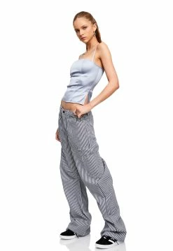 Lioness US Shopify THE MUSE CORSET - SONIC SILVER -Lioness Sales Shop LT88 793 SONIC SILVER LB88 381 5 NAVY PINSTRIPE 20