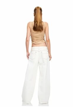 Lioness US Shopify LULU TIE TANK - LATTE -Lioness Sales Shop LT88 795LATTE LB88 570 2PEARL6