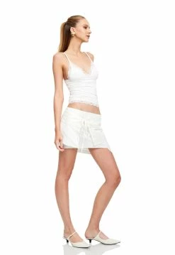 Lioness US Shopify DOS FITTED CAMI - WHITE