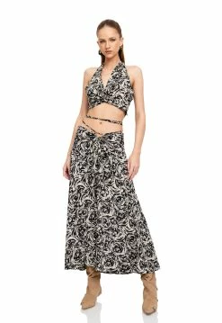 Lioness US Shopify CIPRIANI SKIRT - ABSTRACT ROSE -Lioness Sales Shop LT88 821 LB88 565 1 ABSTRACT ROSE 1