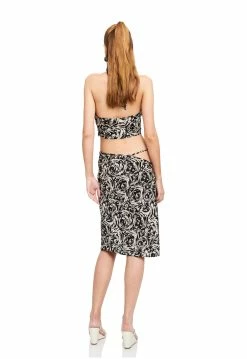 Lioness US Shopify SAN CARLOS MIDI SKIRT - ABSTRACT ROSE -Lioness Sales Shop LT88 821 LB88 571 1 ABSTRACT ROSE 10