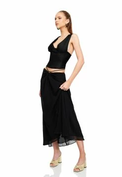 Lioness US Shopify CIPRIANI SKIRT - PITCH -Lioness Sales Shop LT88 822 2 LB88 565 PITCH 3