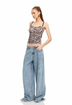 Lioness US Shopify EIVISSA MESH CAMI - ABSTRACT ROSE