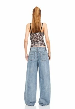 Lioness US Shopify EIVISSA MESH CAMI - ABSTRACT ROSE -Lioness Sales Shop LT88 823 1 ABSTRACT ROSE LB88 570 1 FADED DENIM 7