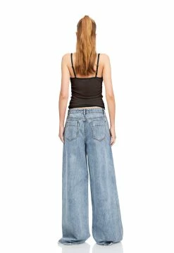 Lioness US Shopify EIVISSA MESH CAMI - PITCH -Lioness Sales Shop LT88 823 PITCH LB88 570 1 FADED DENIM 11