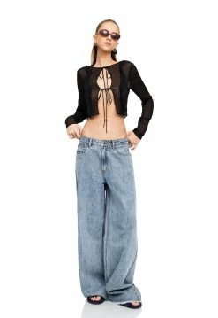 Lioness US Shopify EIVISSA BAGGY JEAN - FADED DENIM -Lioness Sales Shop LT88 825 1 PITCH LB88 570 1 FADED DENIM 1