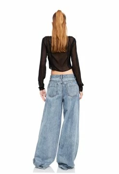 Lioness US Shopify EIVISSA BAGGY JEAN - FADED DENIM -Lioness Sales Shop LT88 825 1 PITCH LB88 570 1 FADED DENIM 8