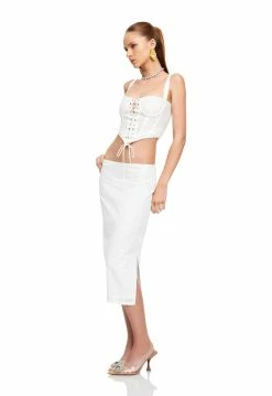 Lioness US Shopify CUATRO CORSET - WHITE -Lioness Sales Shop LT88 831 WHITE LB88 561 1 WHITE 11